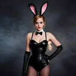 Jessica Rabbit cosplay by Emma Watson, 8k, professional photography, cinematic studio shot, dark, smoke