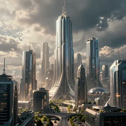 futuristic dystopian city, hyperdetailed, cgsociety, vaporwave