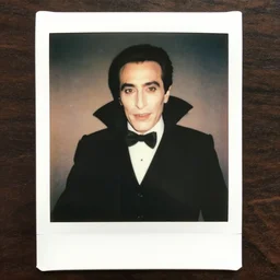 polaroid of danny devito as dracula