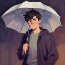 diego from netflix show'the umbrella academy'done in gouache style