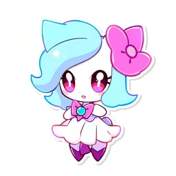 cute miss mascot lumina © on lumina © on lumineon pokemon sticker art, cronobreaker, beeple game icon