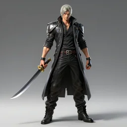 hyper detailed full body character concept digital painting master piece of dante from devil may cry 3 by mico suayan and greg rutkowski, realistic, specular highlights, unreal engine 6 octane rendering ray tracing