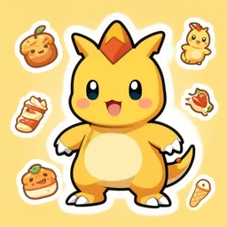 cute miss mascot regirock regirock regirock food sticker art, cronobreaker, beeple game icon