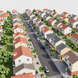 town, street view, 3 d, unity,