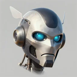 giant robot head by beeple, digital art