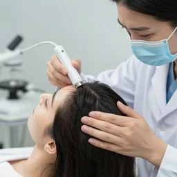 scientist experimenting the most amazing asmr scalp massage