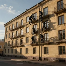 marauders ransacking a flat in the St.Petersburg Russia