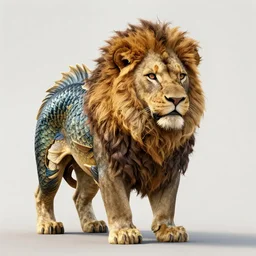 creature with [ a lion head ]! and [ a fish body ]!!!!! a [ lion mixed with a fish ]!!!!! 4 k photorealism trending on unsplash intricate award winning 8 k quality detailed crossbreed!!!! hybrid!!!!