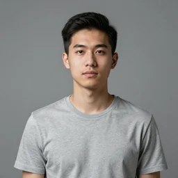 a photo portrait of a young Canadian man facing the camera, centred, upper body, 8k, high quality, flickr