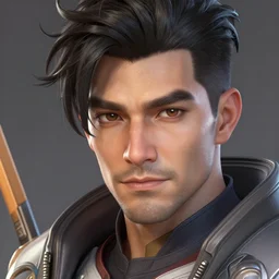 tracer from overwatch portrait, close up, concept art, intricate details, highly detailed photorealistic portrait shaded light by michael komarck, adam hughes, seseon yoon, artgerm and warren louw