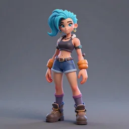 Jolyne Cujoh , concept art, trending on artstation 3D.