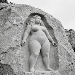 a picture of lizzo's as stone carved into the side of a mountain