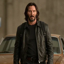 Epic cinematic film still of Keanu Reeves in Blade Runner 2049