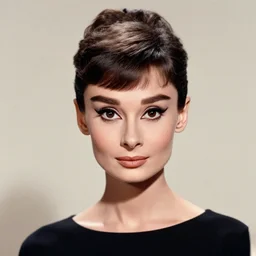 a portrait of audrey hepburn by gil elvgren