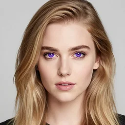 photoshoot of emma wattson with purple eyes