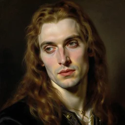 detailed portrait of the vampire lestat written by anne rice by rudolf ernst, john frederick lewis, jean - leon gerome, rudolf weisse, david roberts, charles theodore frere, alfred dehodencq, orientalism