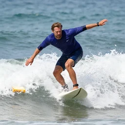 mark rutte surfing on a bread with cheese