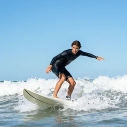 20 year old surfer, blue sky