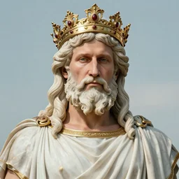 vladimir putin as a magnificent beautiful greek god in a giant crown by greg rutkowski