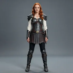 full body photo of emma stone as a valkyrie warrior