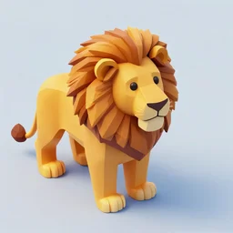 isometric art of a lion, kurzgesagt channel, 3 d computer generated art, kurzgesagt, isometric, good lighting