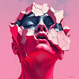 a brittle, anxious, nonlinear and incomprehensible world. abstract painting by artgerm and kuvshinov. trending on artstation