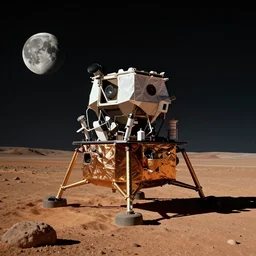 Photo of the moon lander on mars