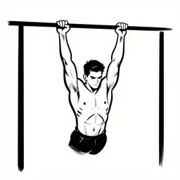 minimal line art, male calisthenics fitness, abstract minimalist line art, beautiful, flowing brush strokes, energy, dramatic, pop art, digital art trending on artstation