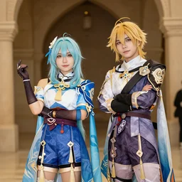 Genshin impact cosplayers in Syria