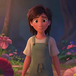 srna dosla jesti u vrt, medium shot, waist up, pixar and disney animation, sharp, rendered in unreal engine 5, anime key art by greg rutkowski, bloom, dramatic lighting