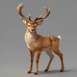 beautiful digital matte painting of an anthro furry deer character, trending on ArtStation