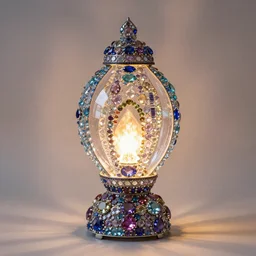 lamp made from gems
