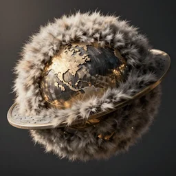 orb covered in synthetic fur