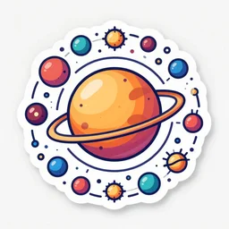 2 planet collapse particle fusion element macro cosmic circle art by butcher billy, sticker, colorful, illustration, highly detailed, simple, smooth and clean vector curves, no jagged lines, vector art, smooth