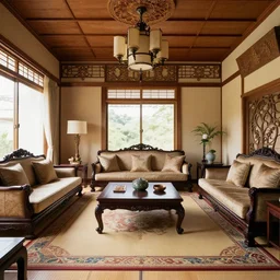 Japanese baroque living room