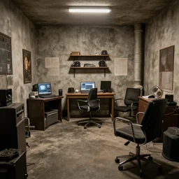 a realistic backroom