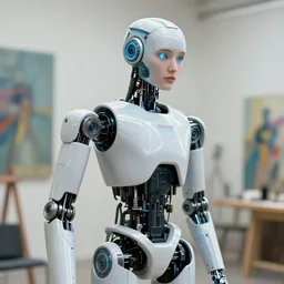 i, robot coming to life in the mind of an artist