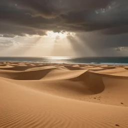 A desert meets the ocean, on Mars