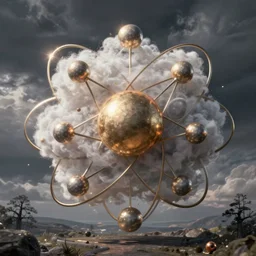 atom orbital electron cloud resonance structure symmetrical