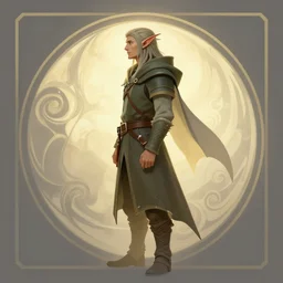 side profile centered painted portrait, male elf ranger, d & d, gloomhaven, matte painting concept art, art nouveau, beautifully backlit, swirly vibrant color lines, fantastically gaudy, aesthetic octane render, 8 k hd resolution, by ilya kuvshinov and cushart krentz and gilleard james