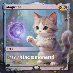 a beautiful stunning fantasy whimsical matte digital concept painting of a kitten learning magic by kit faced and marc simonetti, magic the gathering, trending on artstation hq, contest winner, masterpiece, pastel color palette, 8 k resolution