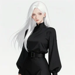Woman dressing black and long white hair by Wadim Kashin and Takehiko Inoue