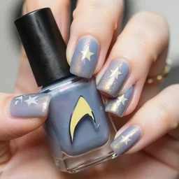 starfleet logo nail polish art ⭐ - to boldly go where no one has painted their nails before : d