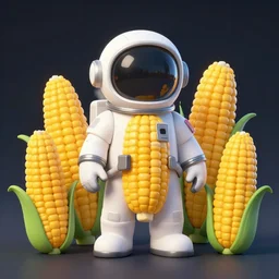 cornsmonaut, a spacefaring race of corn cobs, trending on artstation