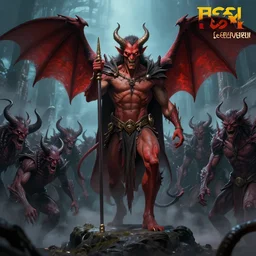 joel osteen as the devil lording over his army of demons, greg rutkowski, trending on artstation, 8 k