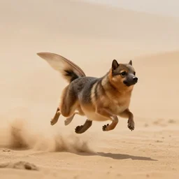 bingus flying through the sandstorm in 4 k definition