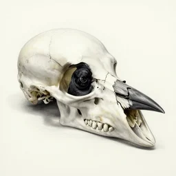 skull, barred ( replica ) strix varia cranial anatomy reference, magpie, head crow skull, animal, artstation, anatomical structure of skulled head, deviantart, pencil drawing