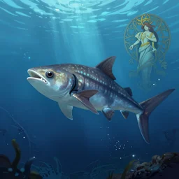 mola mola - giant sunfish, cinematic underwater shot, smooth and sharp digital painting by greg rutkowski and alphonse mucha and rossdraws | afrofuturism in the style of hearthstone and overwatch, trending on artstation
