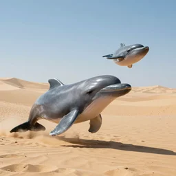 🐋 as 🐘 as 🐼 in the desert, cinematic