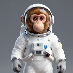 a monkey wearing a spacesuit